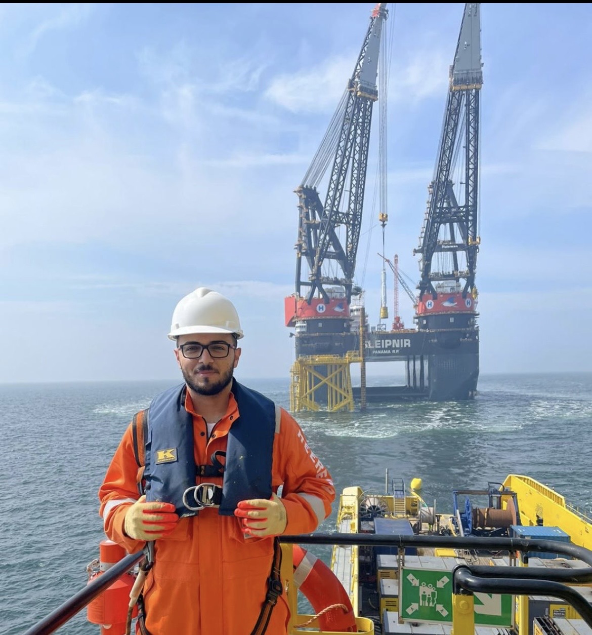 Bayan Mohammad on an offshore rig